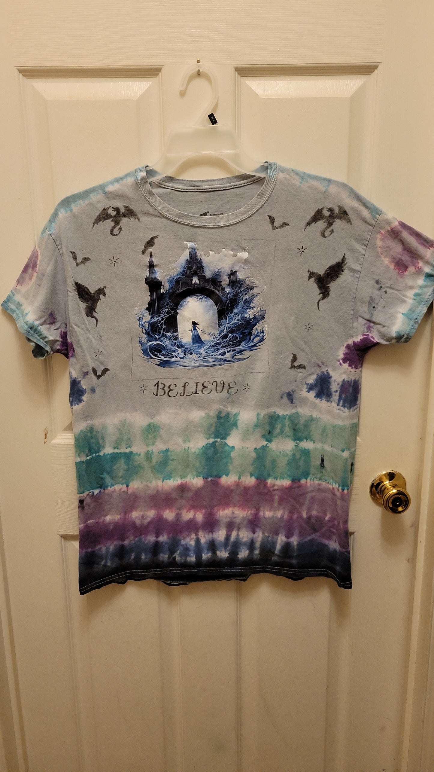 Handmade halloween glow tie dye shirts