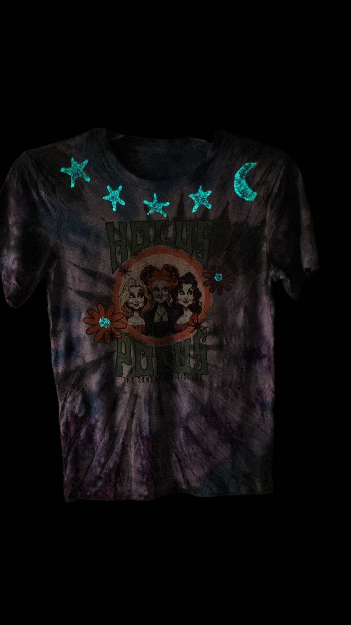 Handmade halloween glow tie dye shirts