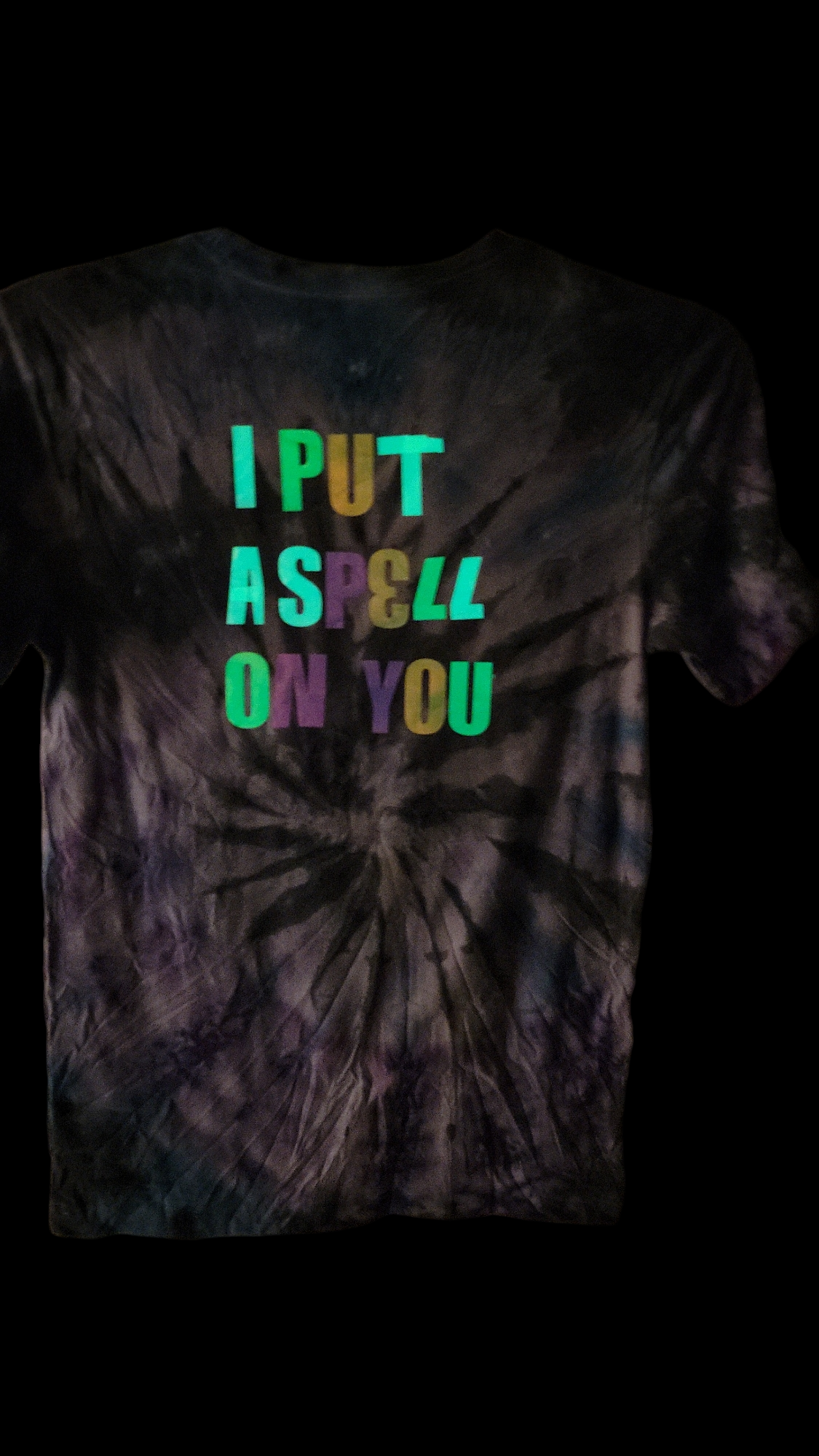 Handmade halloween glow tie dye shirts