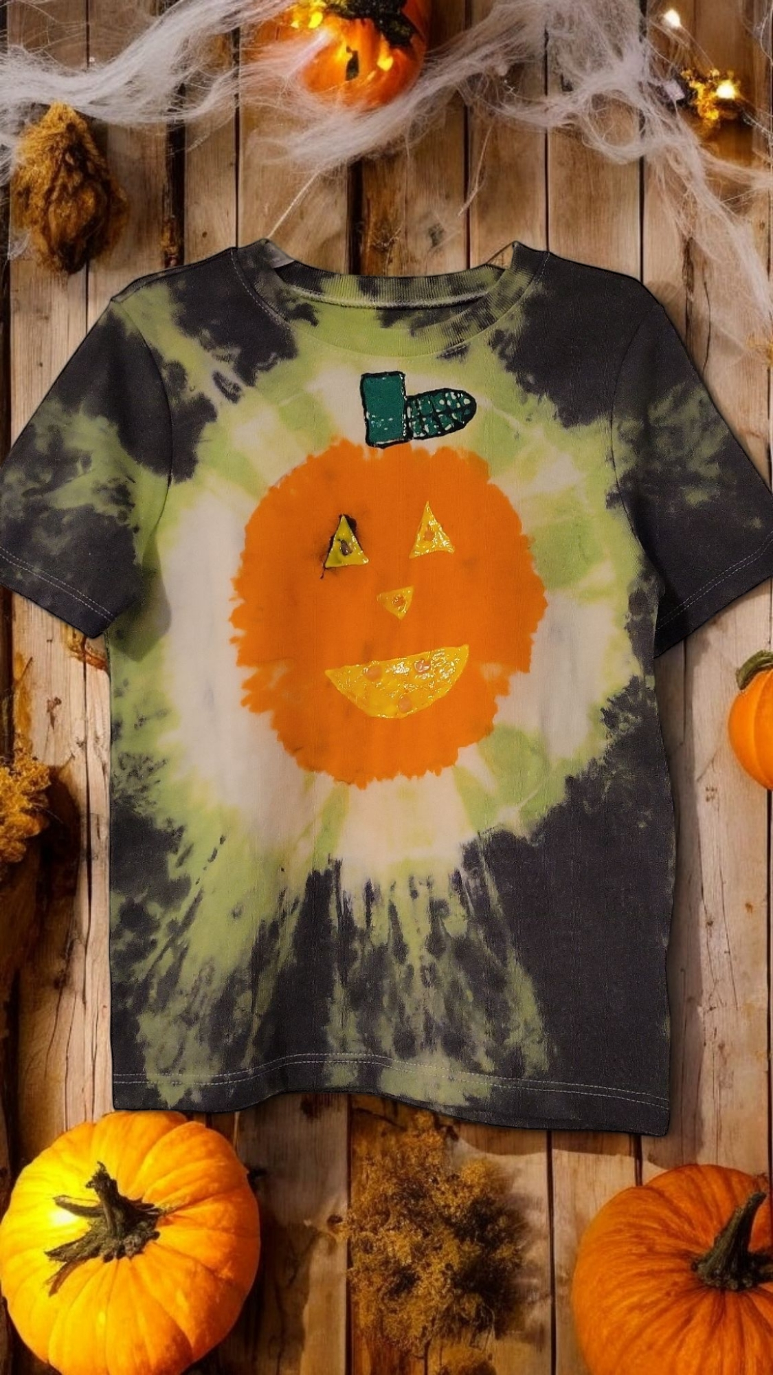 Handmade halloween glow tie dye shirts