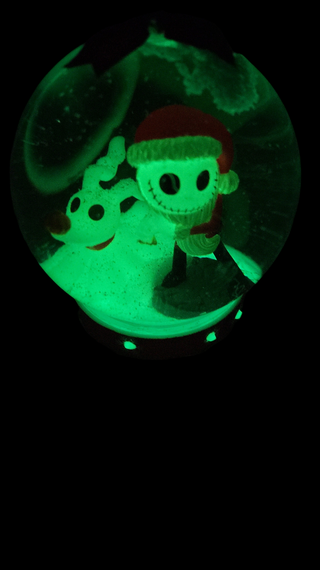Handmade NBC glow in the dark snow globe