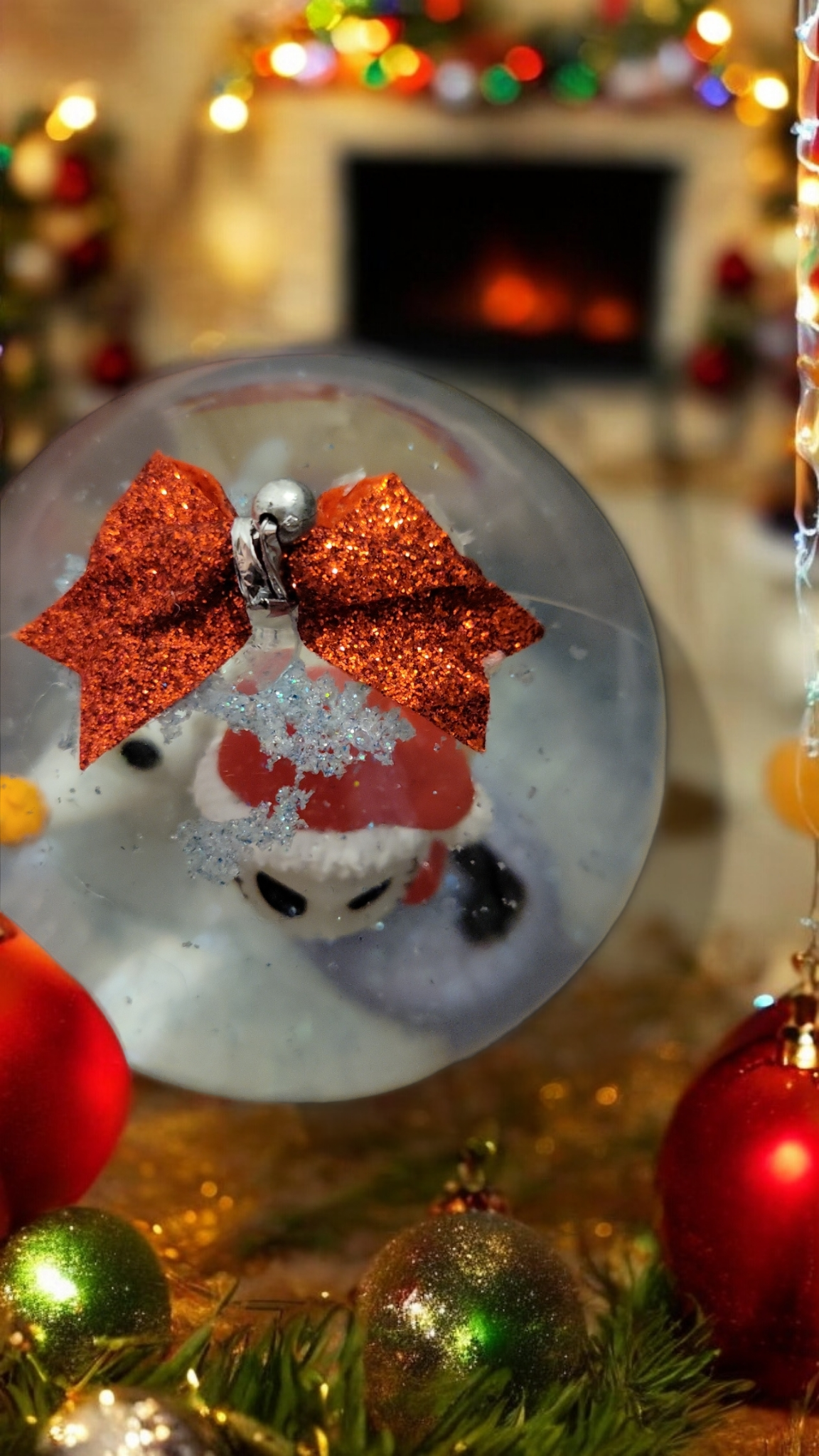 Handmade NBC glow in the dark snow globe