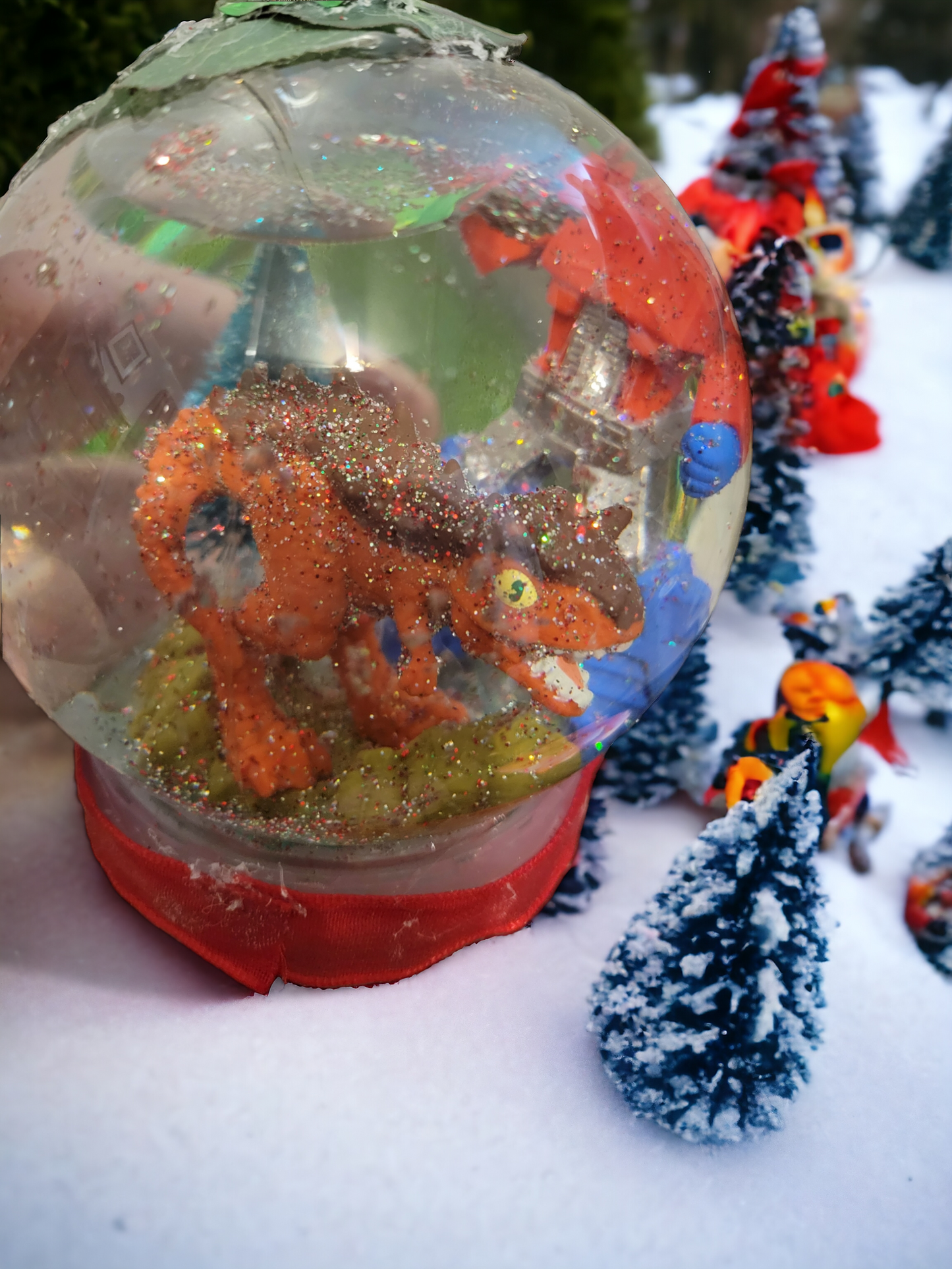 Hand made snow globes