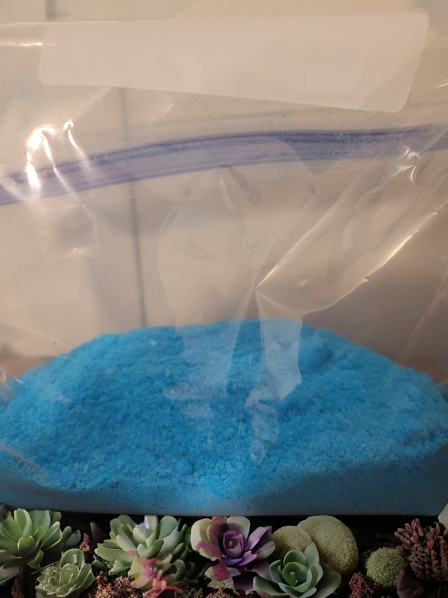 Blue bath bombs