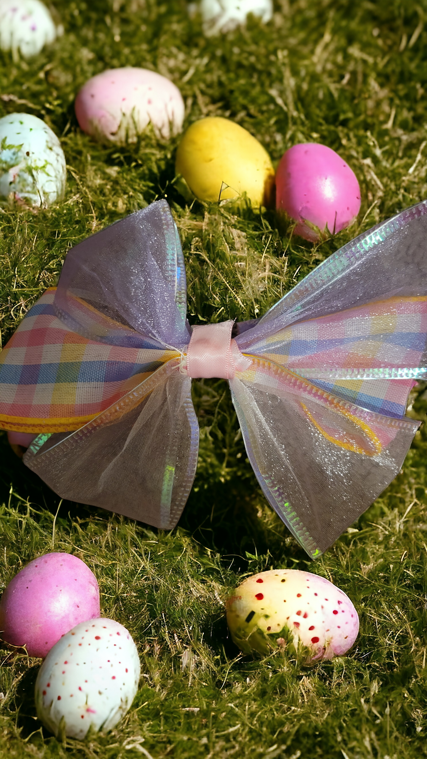 Handmade easter hair bows