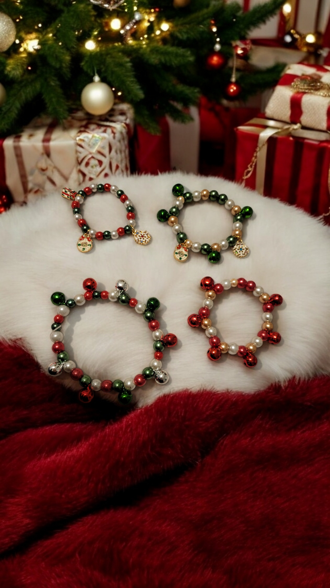 Christmas jingle bell bracelets